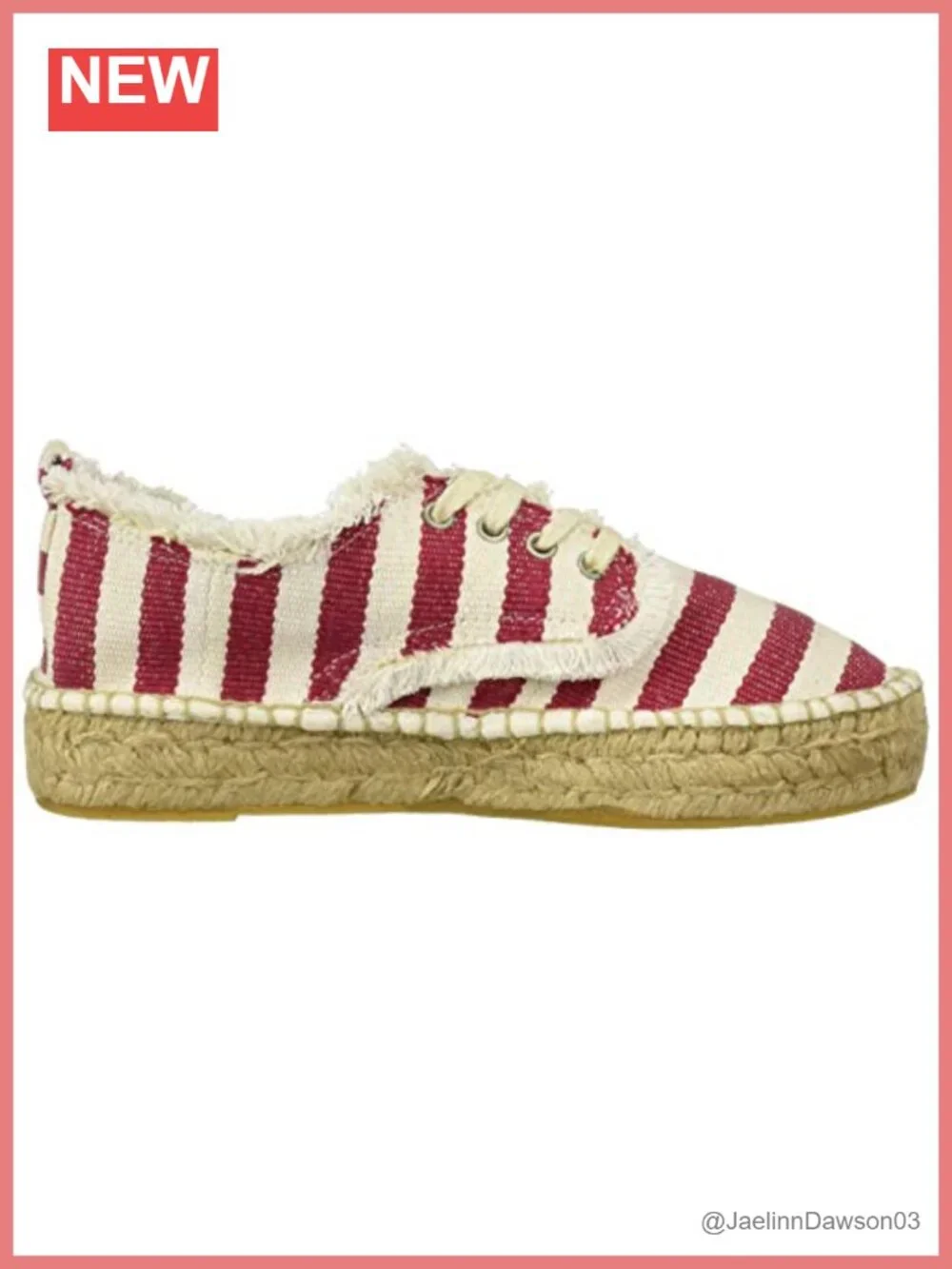 Canvas Tie Espadrilles with Jute Rubber Sole